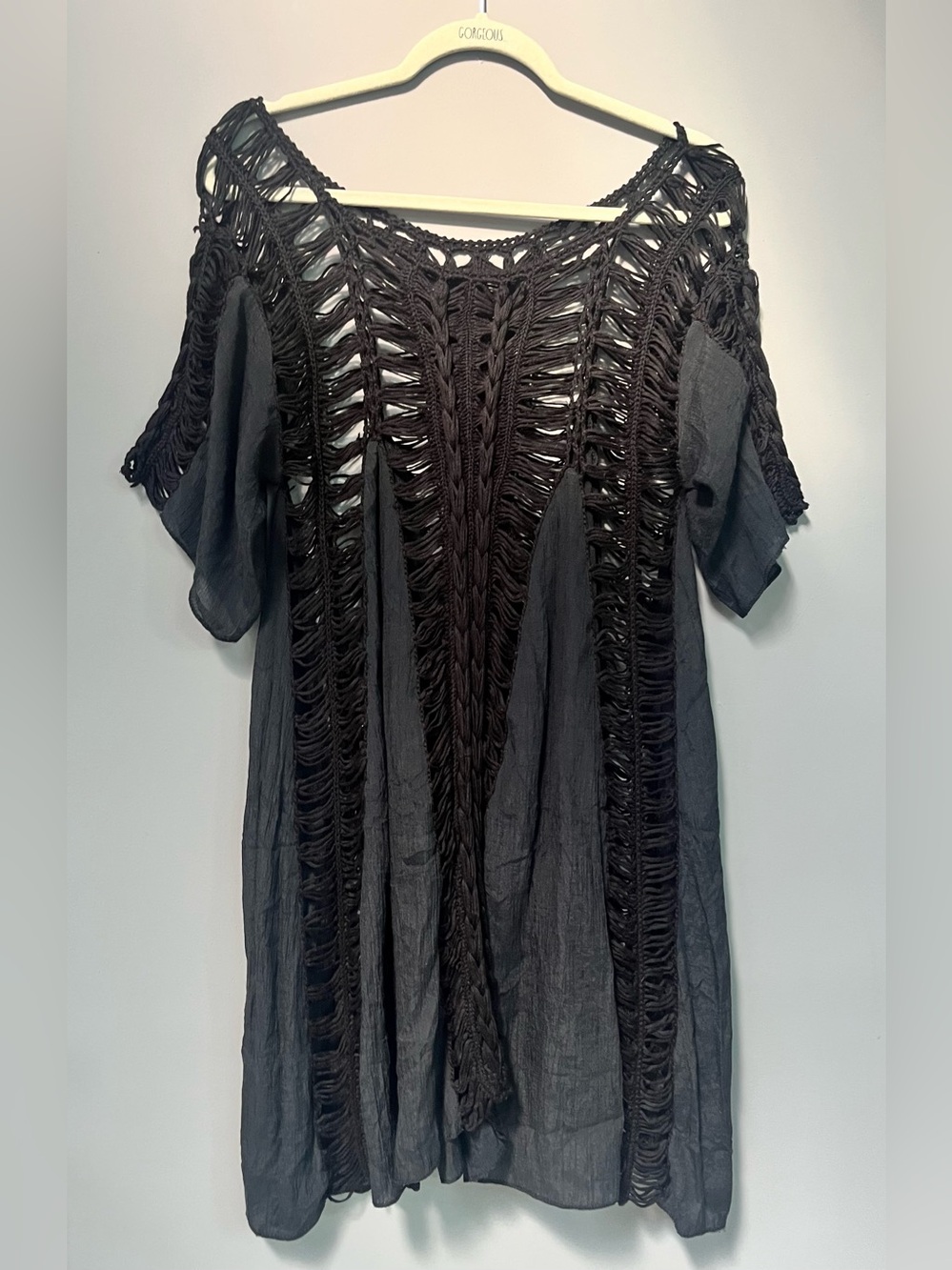 crochet flowy boho dress/cover-up